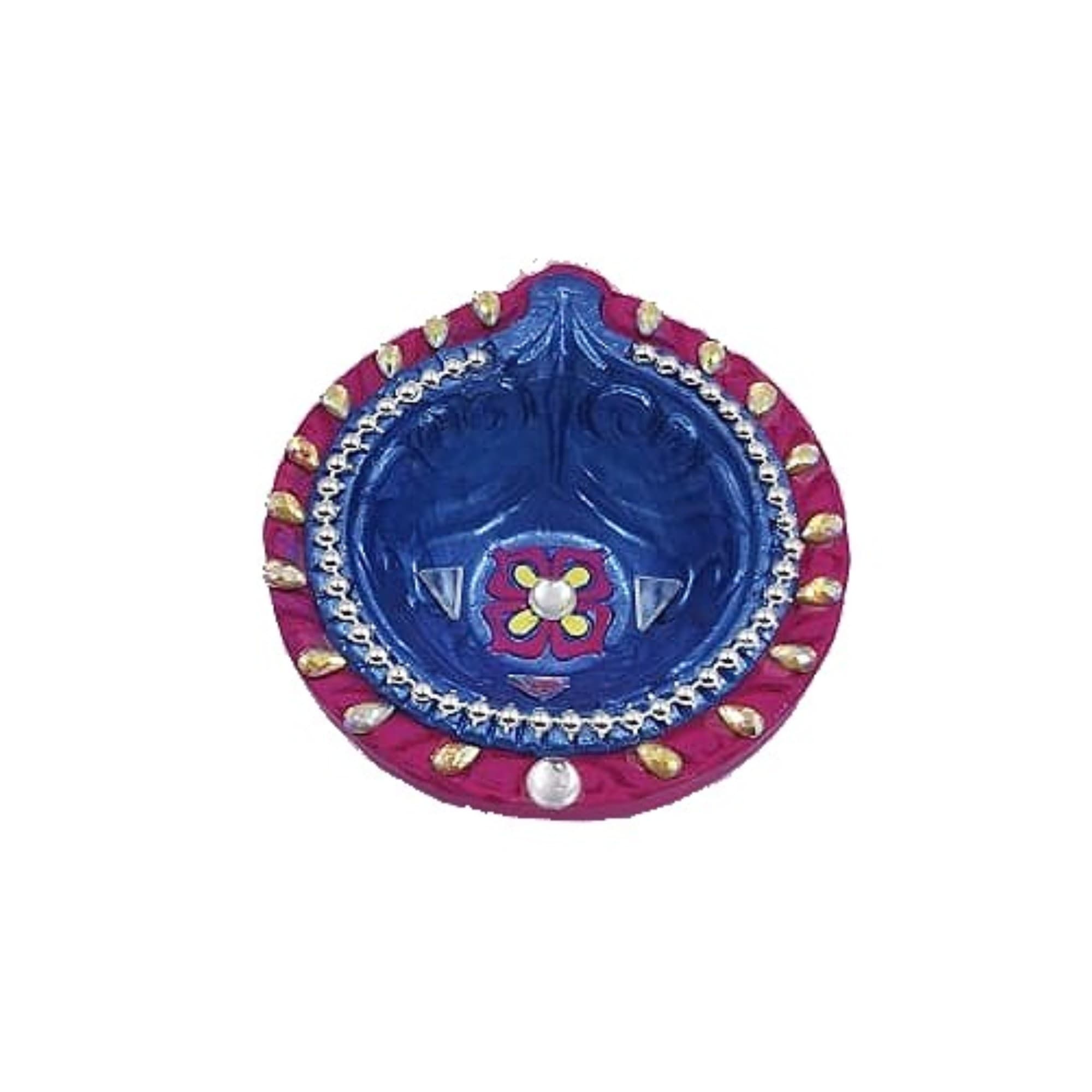 Terracotta Diyas — 4 cm Decorated