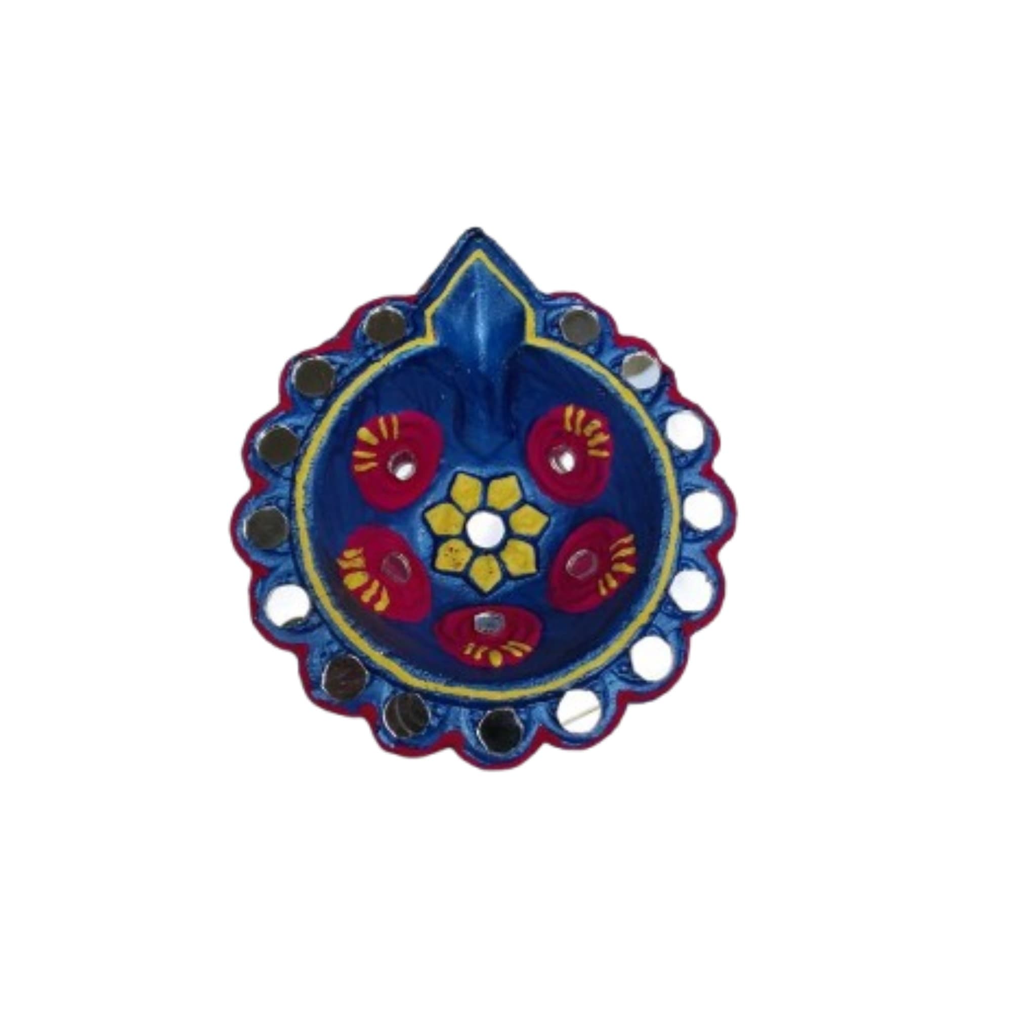 Terracotta Diyas — 4 cm Decorated